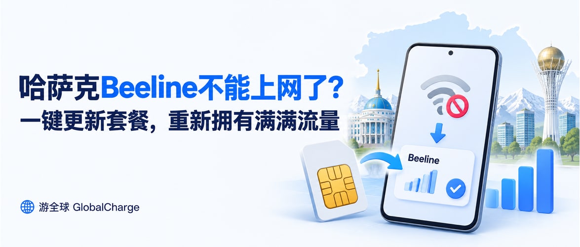 哈萨克Beeline不能上网了？一键更新套餐，重新拥有满满流量