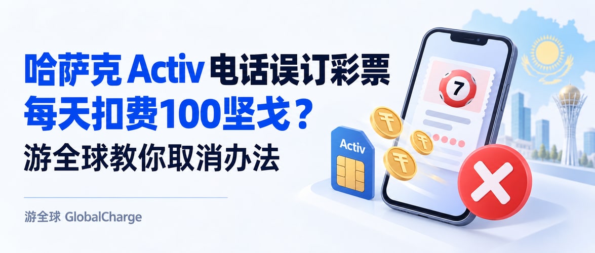 哈萨克 Activ 电话误订彩票每天扣费100坚戈？游全球教你取消办法