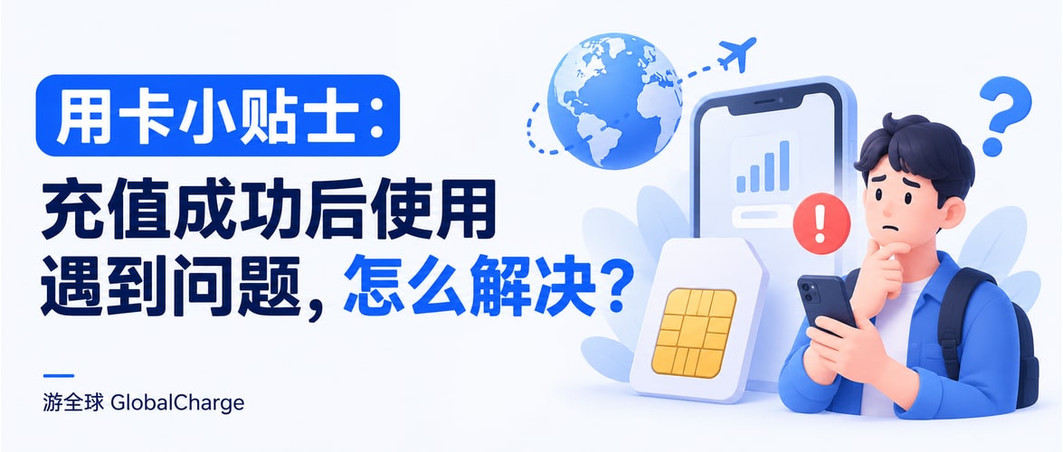 用卡小贴士:充值成功后使用遇到问题,怎么解决?