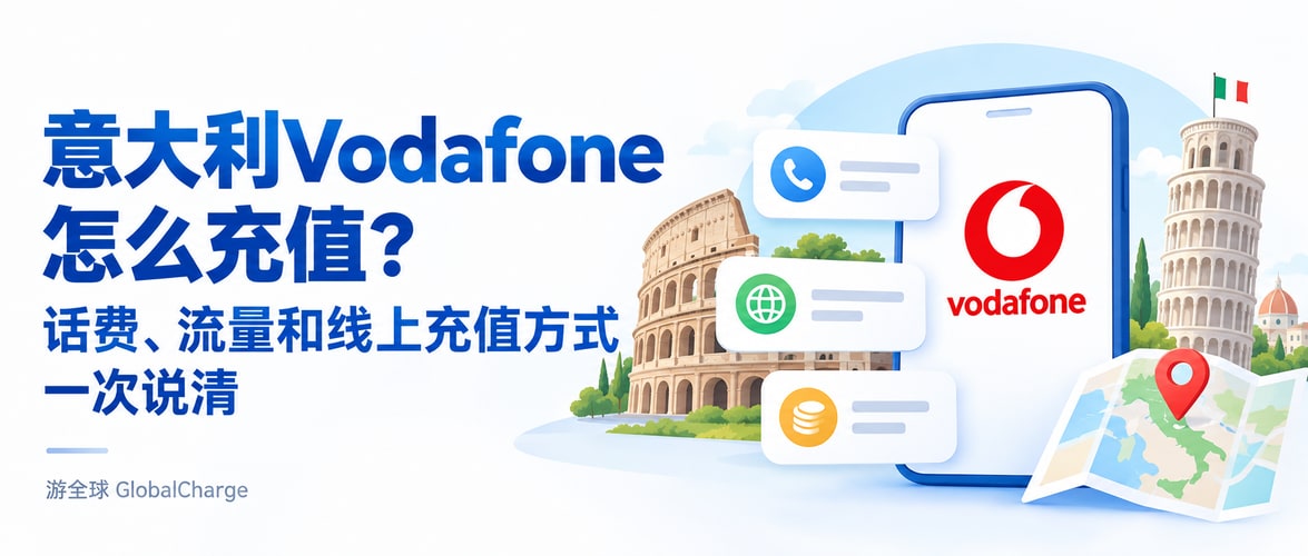意大利Vodafone怎么充值？话费、流量和线上充值方式一次说清
