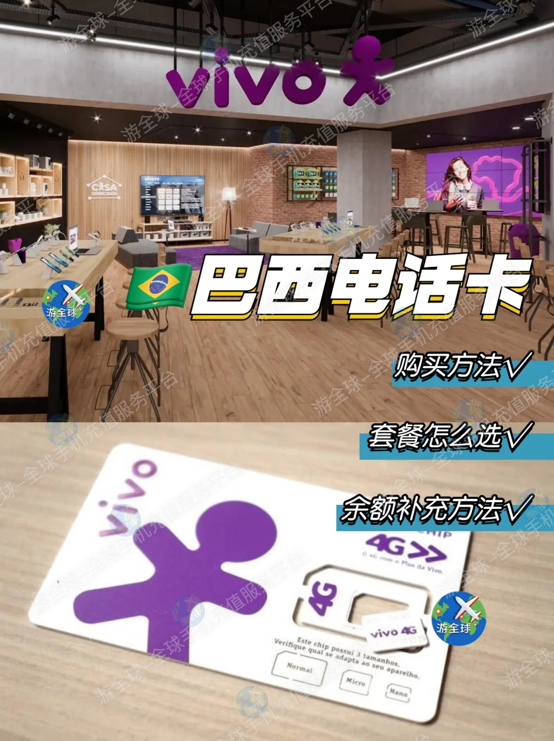 🇧🇷巴西vivo电话卡｜套餐｜充值