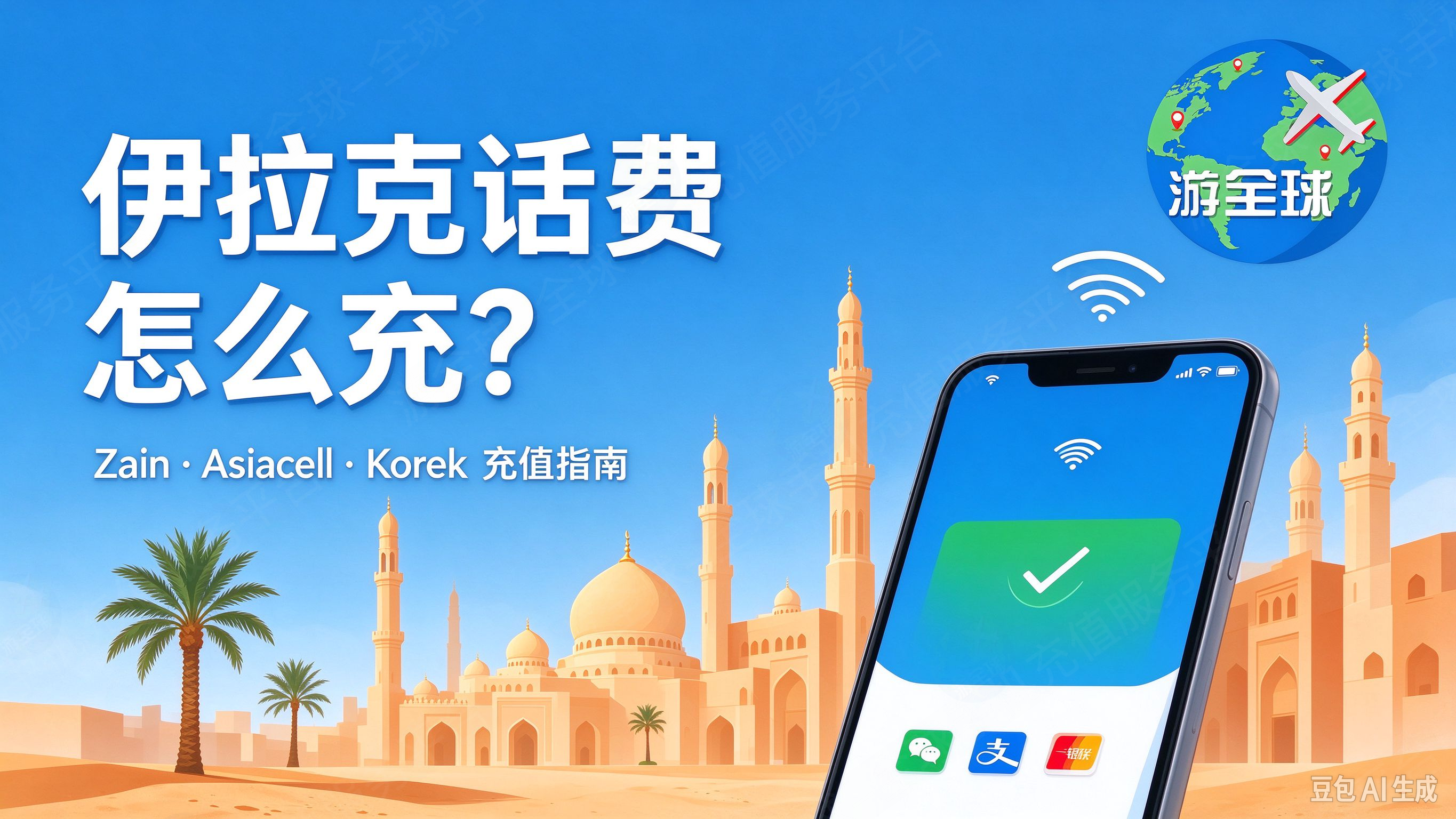 伊拉克话费怎么充？Zain、Asiacell、Korek 充值方式 + 中文平台推荐